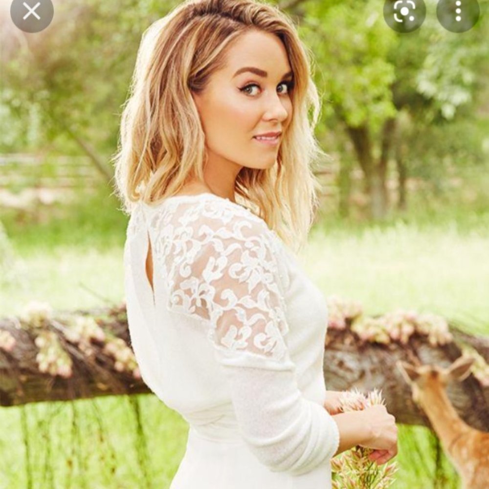 Lauren Conrad Runway Collection White Wrap Sweater